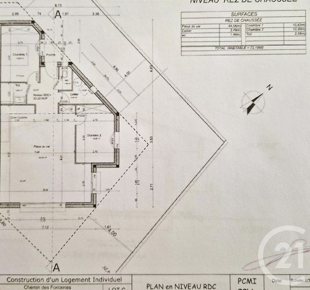 Maison à vendre - 3 pièces - 73 m2 - Vergeze - 30 - LANGUEDOC-ROUSSILLON