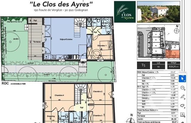 Maison &agrave; vendre - 5 pi&egrave;ces - 122,95 m2 - Codognan - 30 - LANGUEDOC-ROUSSILLON